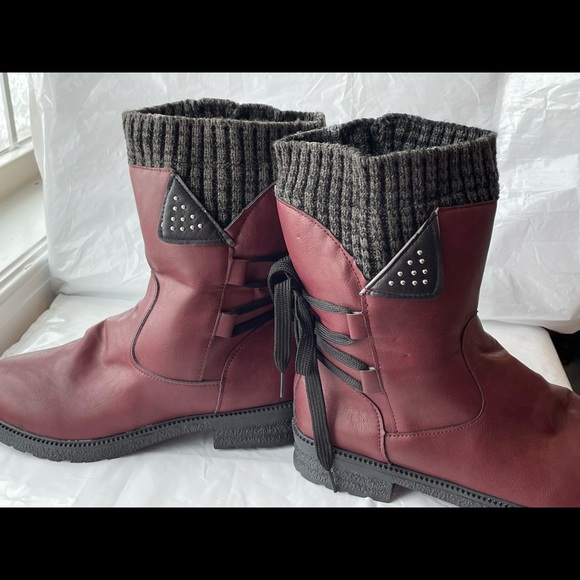 Winter boot, size 41, never worn / brand new.  Burgundy. - Picture 5 of 6